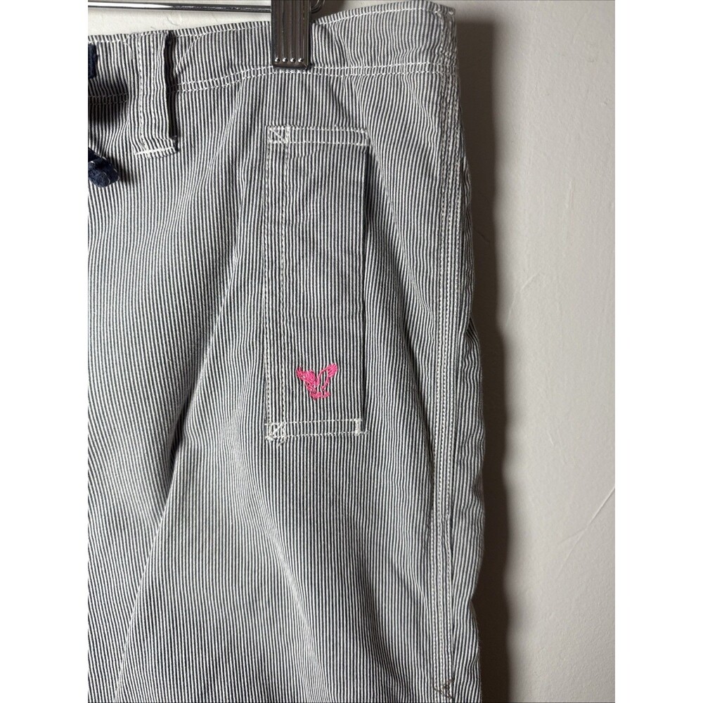American Eagle Blue White Striped Pants Women’s Size 10 Vintage? - Picture 4 of 16